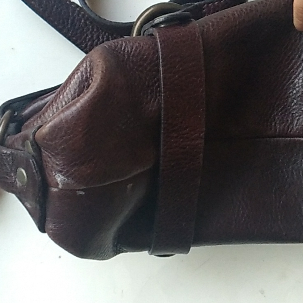 Purse, brown leather - Picture 6 of 6